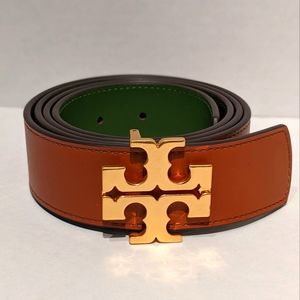 Tory Burch reversible belt size large tan/green